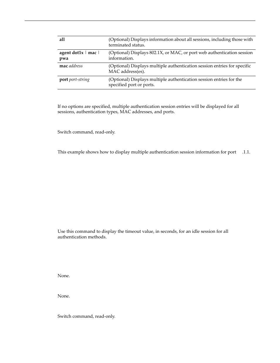 Show multiauth idle-timeout, Show multiauth idle-timeout -40 | Enterasys Networks D-Series User Manual | Page 502 / 540