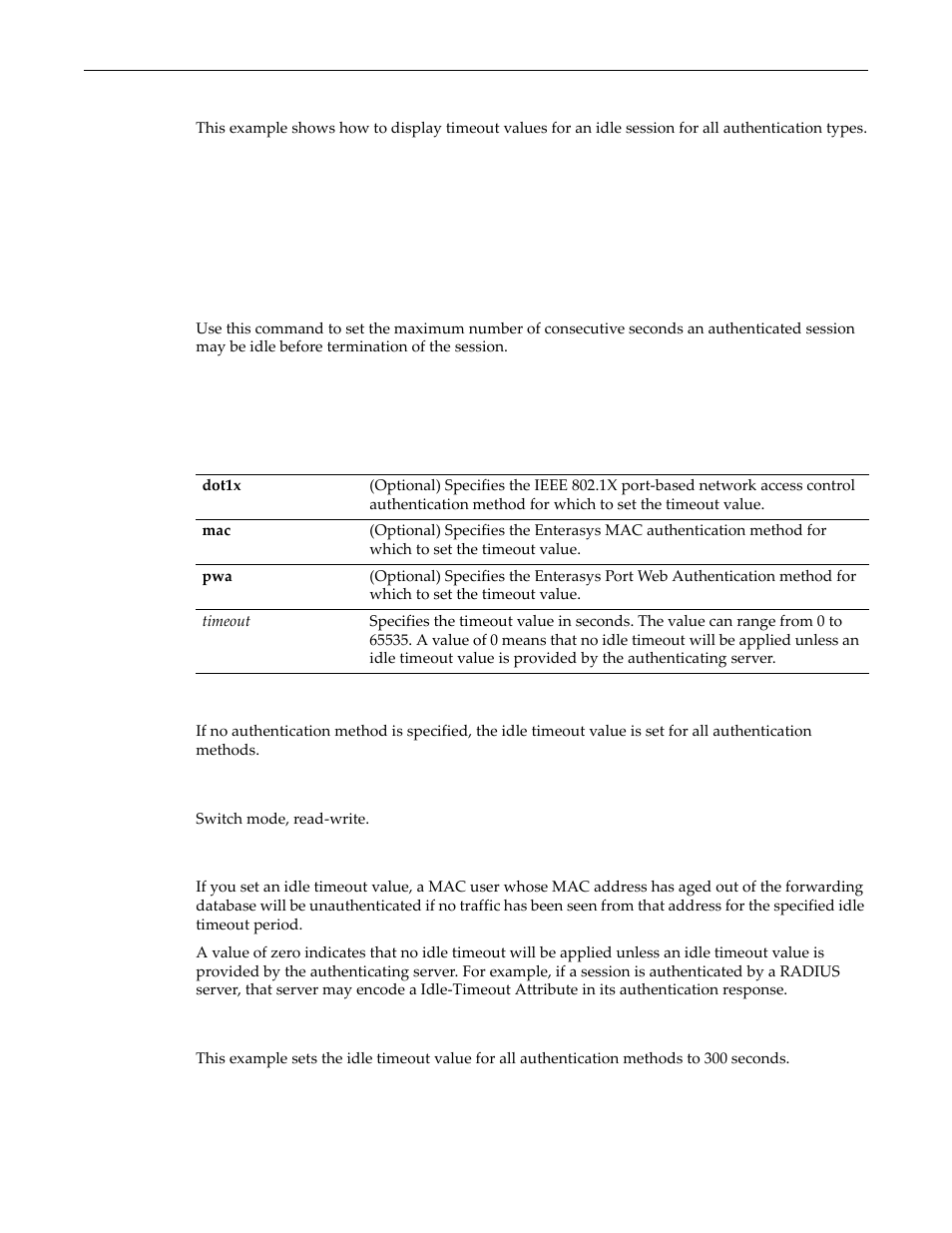 Set multiauth idle-timeout, Set multiauth idle-timeout -41 | Enterasys Networks D-Series User Manual | Page 503 / 540