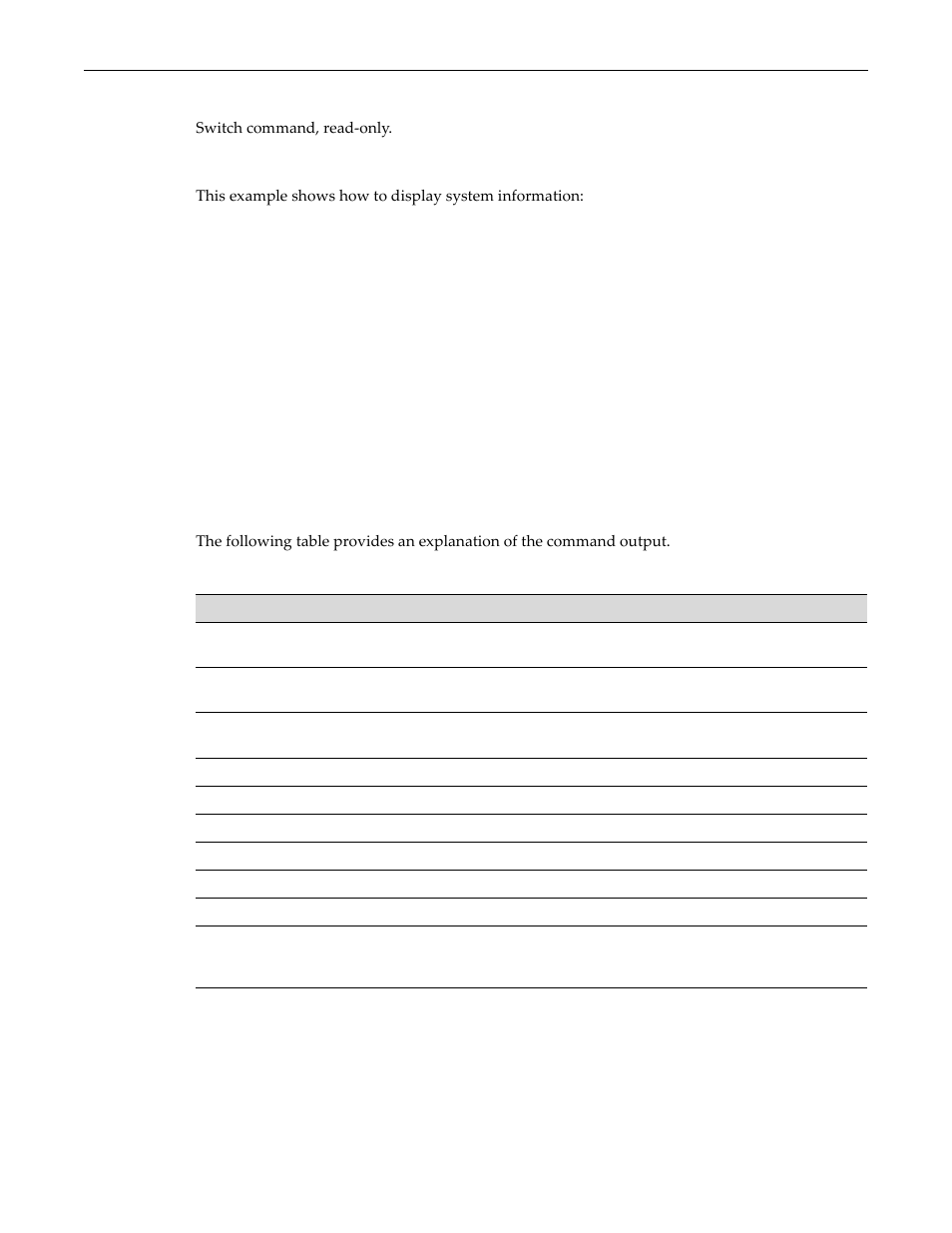 Show system output details -13, Mode, Example | Enterasys Networks D-Series User Manual | Page 51 / 540