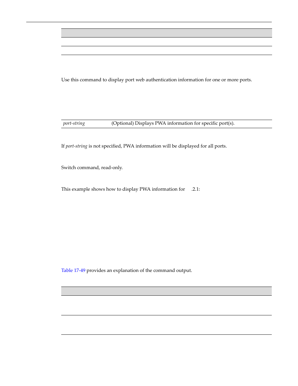 Show pwa, Show pwa -63, Show pwa output details -63 | Enterasys Networks D-Series User Manual | Page 525 / 540