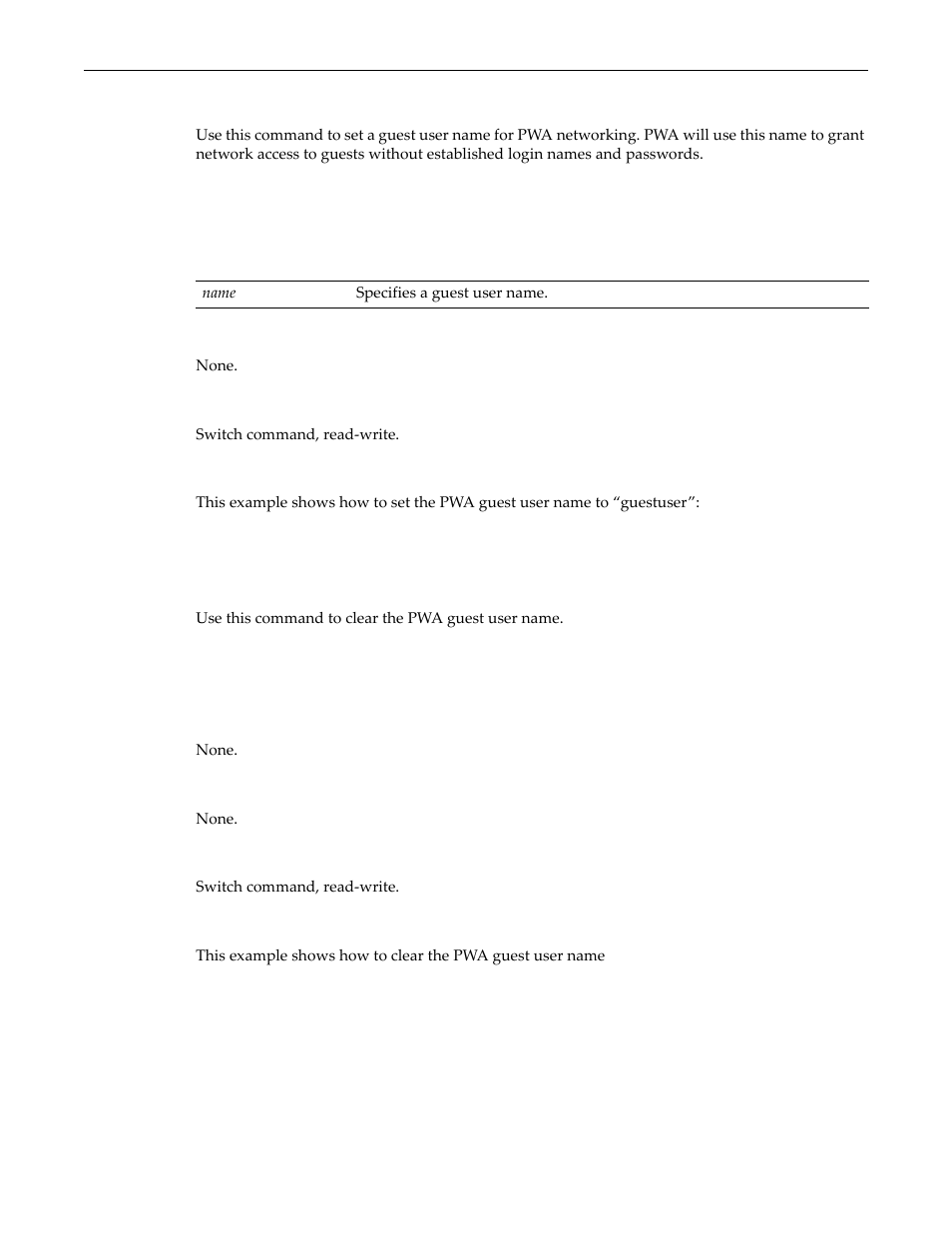 Set pwa guestname, Clear pwa guestname, Set pwa guestname -68 clear pwa guestname -68 | Set pwa, Guestname | Enterasys Networks D-Series User Manual | Page 530 / 540