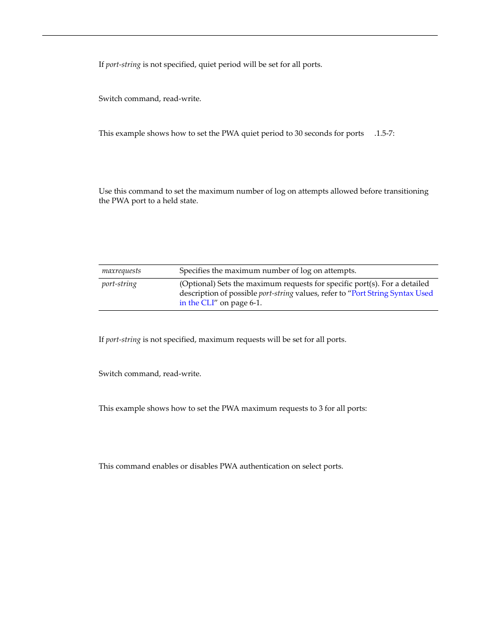 Set pwa maxrequest, Set pwa portcontrol, Set pwa maxrequest -71 set pwa portcontrol -71 | Enterasys Networks D-Series User Manual | Page 533 / 540