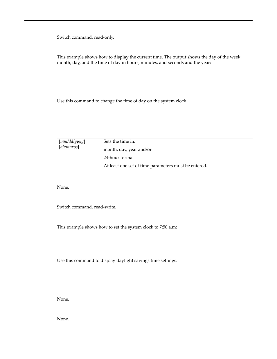 Set time, Show summertime, Set time -17 show summertime -17 | Enterasys Networks D-Series User Manual | Page 55 / 540