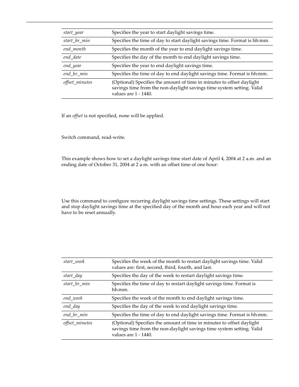 Set summertime recurring, Set summertime recurring -19 | Enterasys Networks D-Series User Manual | Page 57 / 540