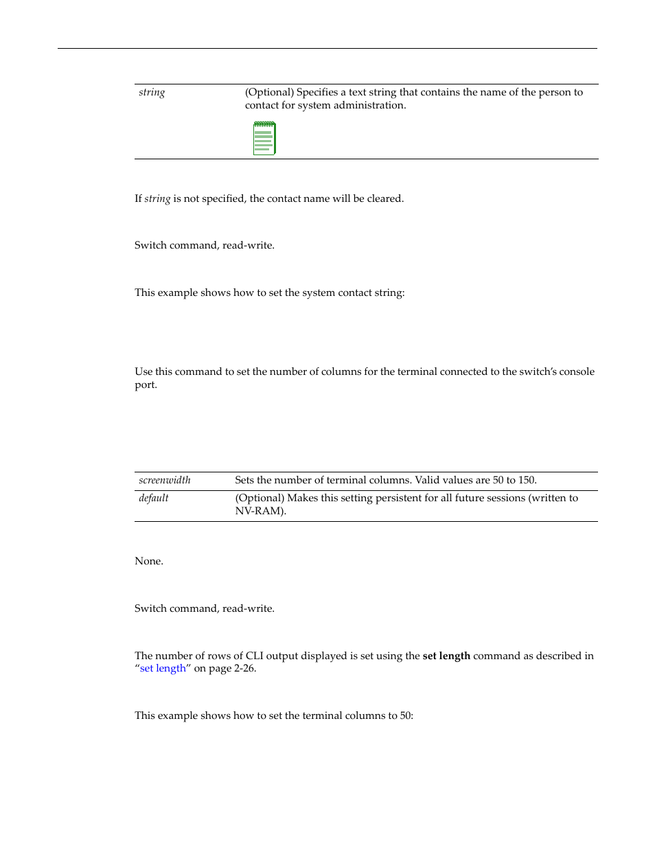 Set width, Set width -25 | Enterasys Networks D-Series User Manual | Page 63 / 540