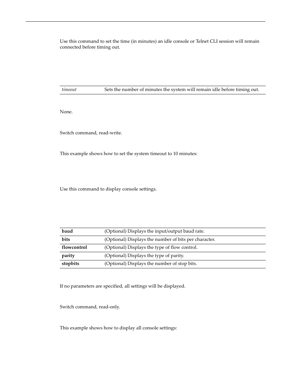 Set logout, Show console, Set logout -27 show console -27 | Logout | Enterasys Networks D-Series User Manual | Page 65 / 540