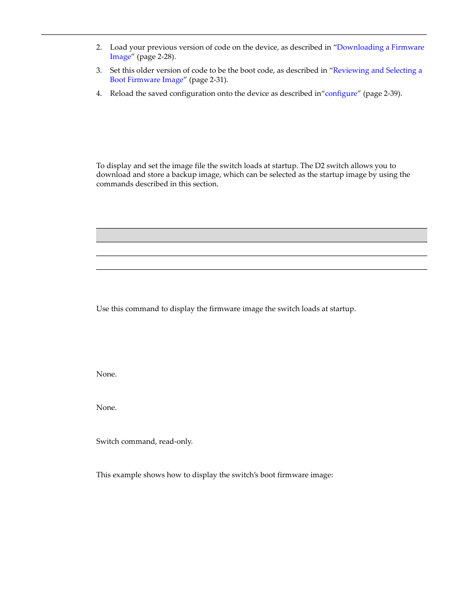 Reviewing and selecting a boot firmware image, Purpose, Commands | Show boot system, Reviewing and selecting a boot firmware image -31, Purpose -31 commands -31, Show boot system -31 | Enterasys Networks D-Series User Manual | Page 69 / 540