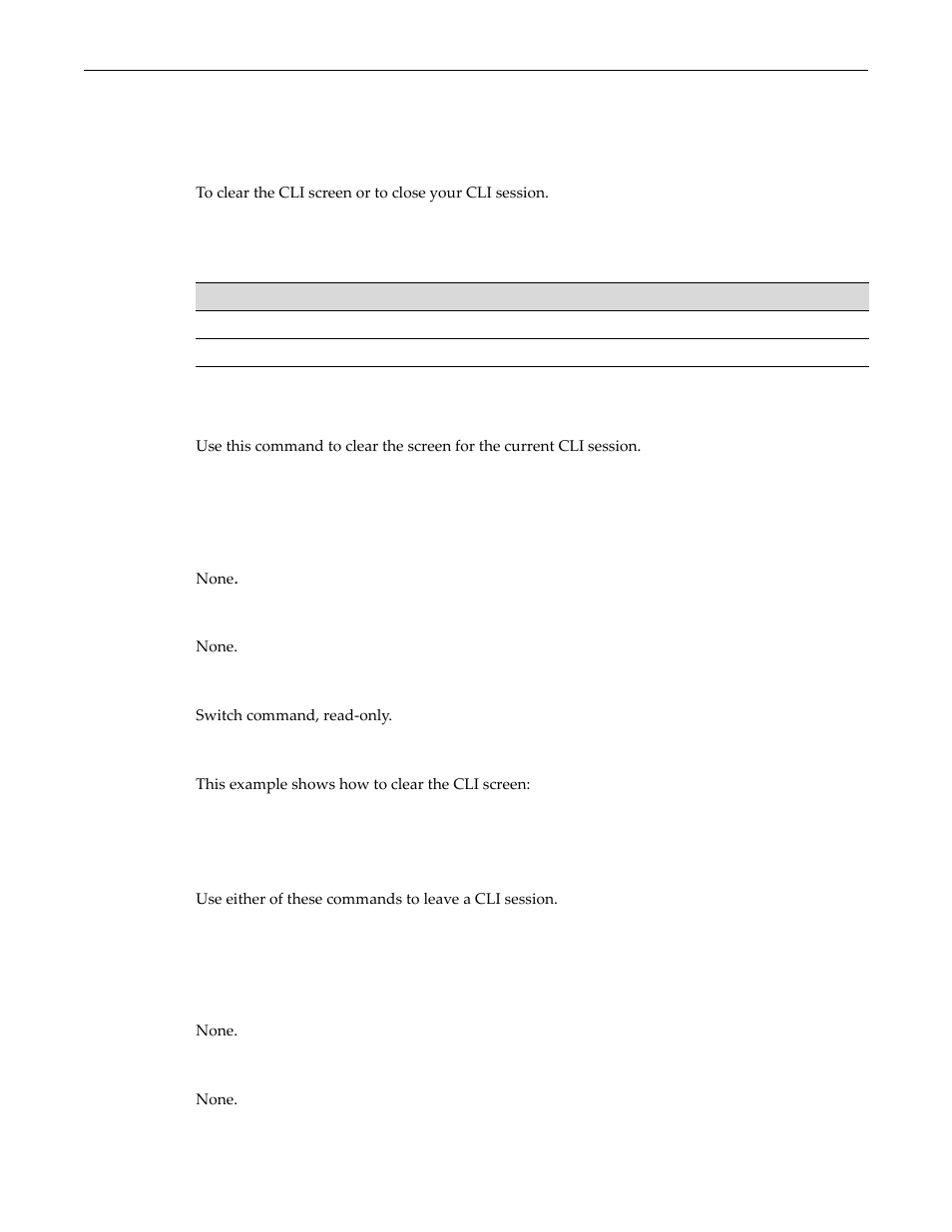 Clearing and closing the cli, Purpose, Commands | Cls (clear screen), Exit, Clearing and closing the cli -44, Purpose -44 commands -44, Cls (clear screen) -44 exit -44 | Enterasys Networks D-Series User Manual | Page 82 / 540