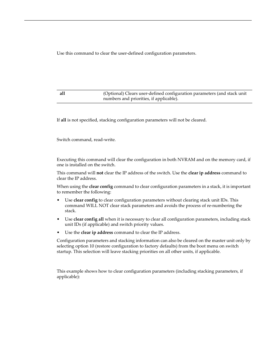 Clear config, Clear config -46 | Enterasys Networks D-Series User Manual | Page 84 / 540