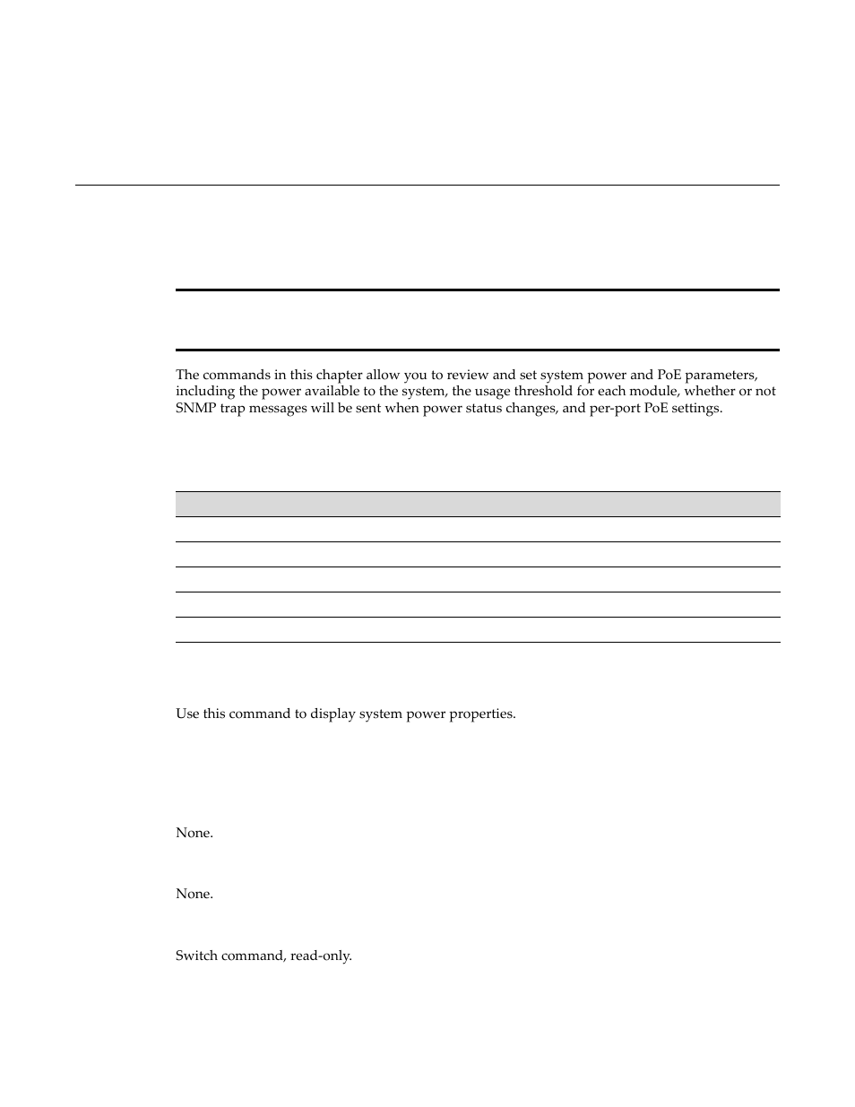 Configuring system power and poe, Commands, Show inlinepower | Chapter 4: configuring system power and poe, Commands -1, Show inlinepower -1, Chapter 4, Commands show inlinepower | Enterasys Networks D-Series User Manual | Page 93 / 540