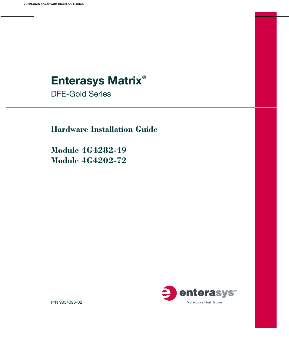 Enterasys Networks Enterasys Matrix 6H303-48 User Manual | 90 pages