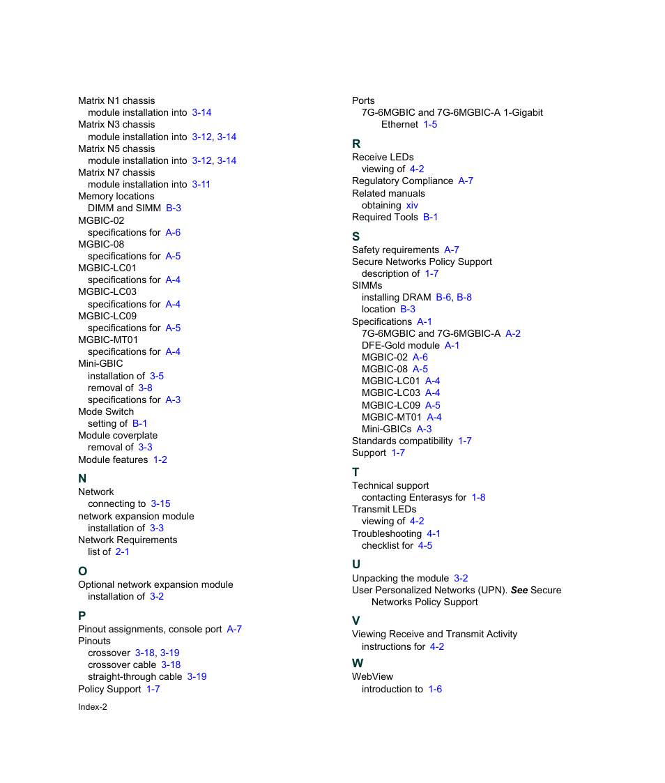 Enterasys Networks Enterasys Matrix 6H303-48 User Manual | Page 90 / 90