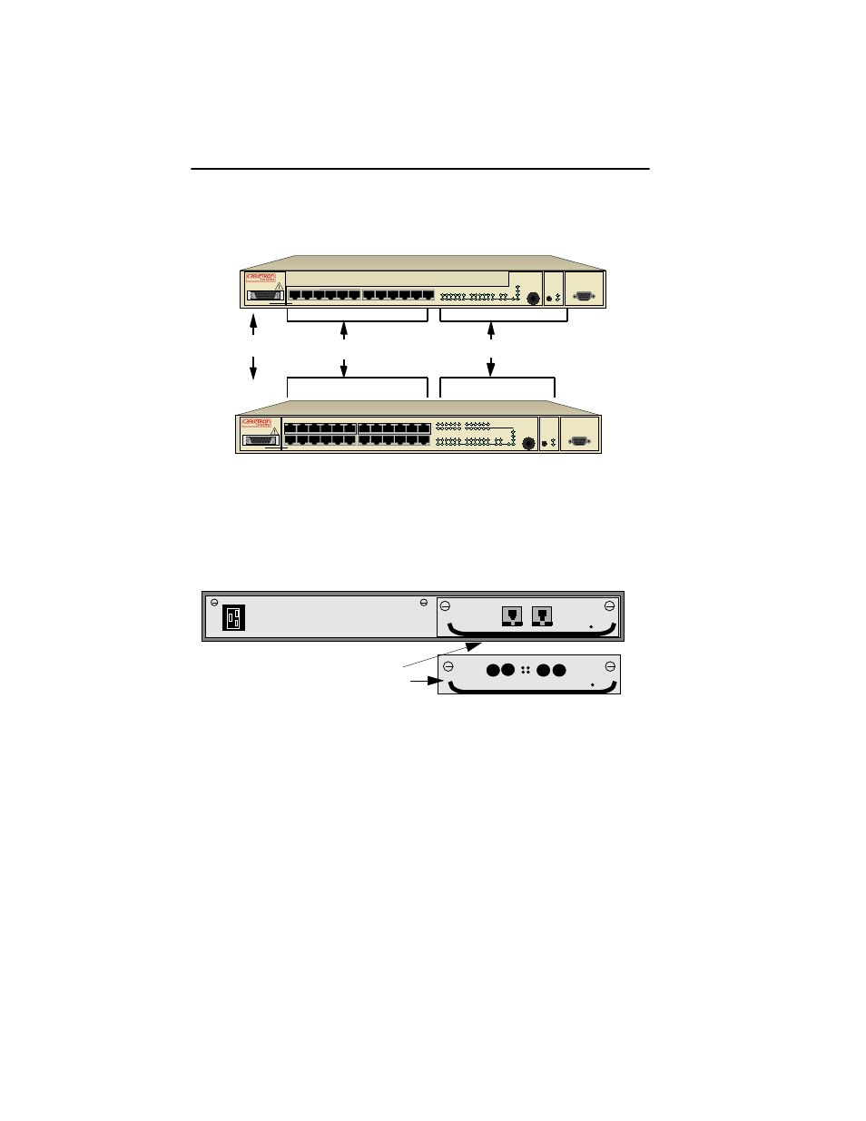 Port bport a, Rx tx, Rx tx rj45 st fiber-optic connection type options | Enterasys Networks Fast Network 10 User Manual | Page 32 / 132