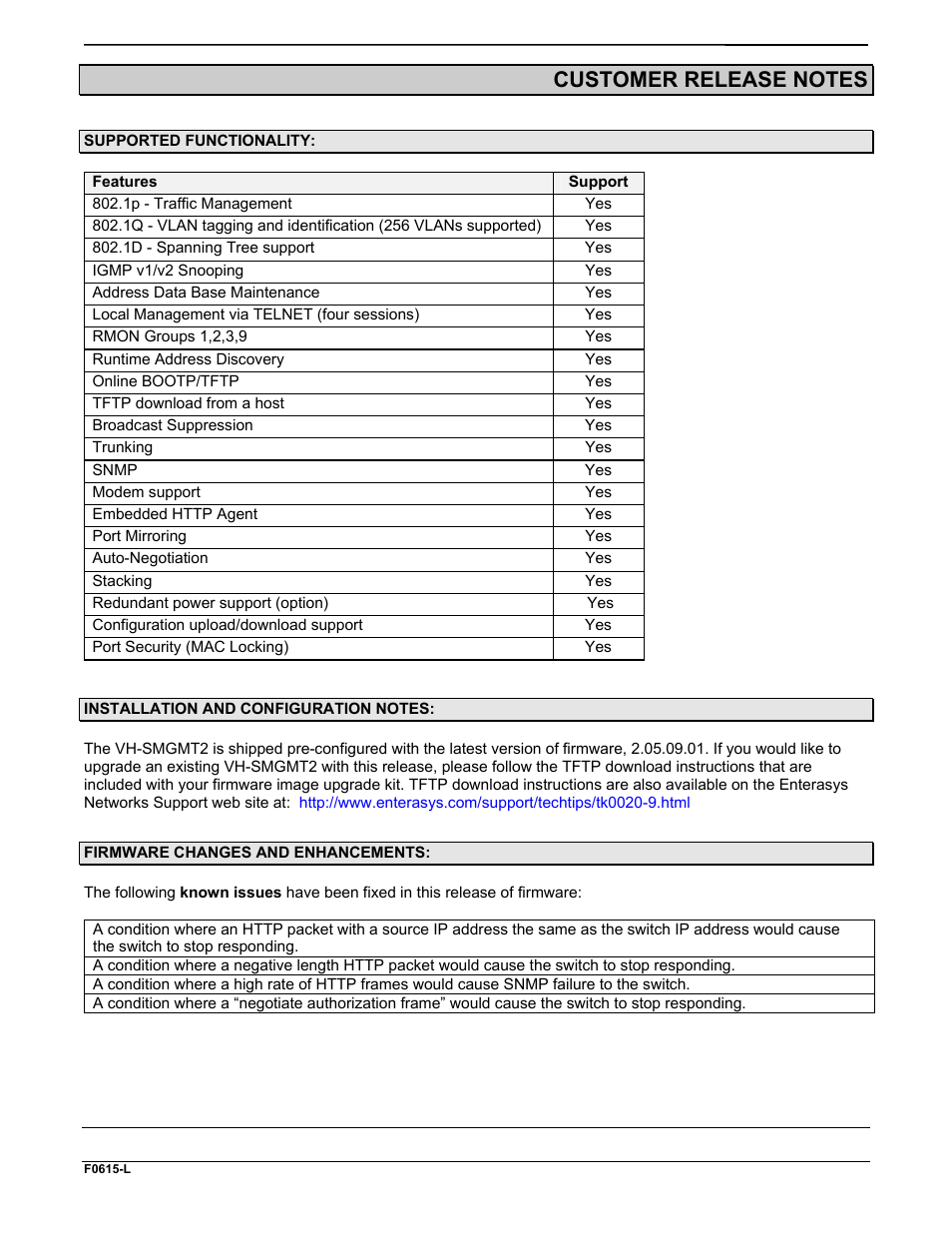 Enterasys Networks Enterasys Vertical Horizon VH-2402S User Manual | Page 3 / 7