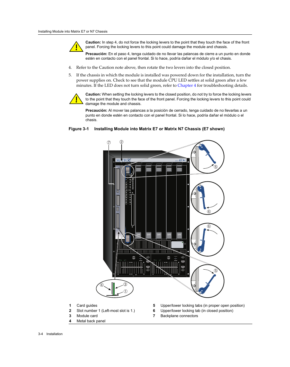 Figure 3‐1, Chassis. refer to, Figure 3-1 | Enterasys Networks Enterasys Matrix 9034310-01 User Manual | Page 28 / 58