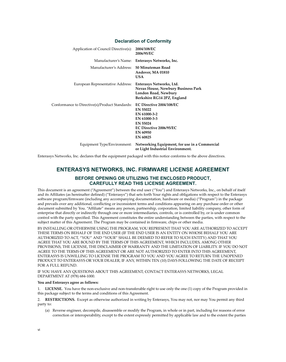 Enterasys Networks Enterasys Matrix 9034310-01 User Manual | Page 8 / 58
