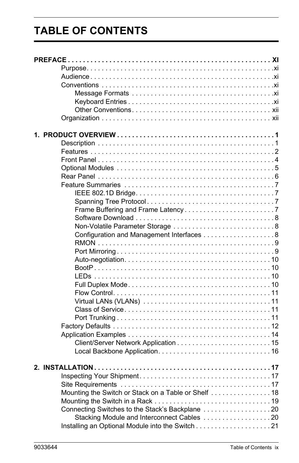 Enterasys Networks VH-2402S User Manual | Page 11 / 58