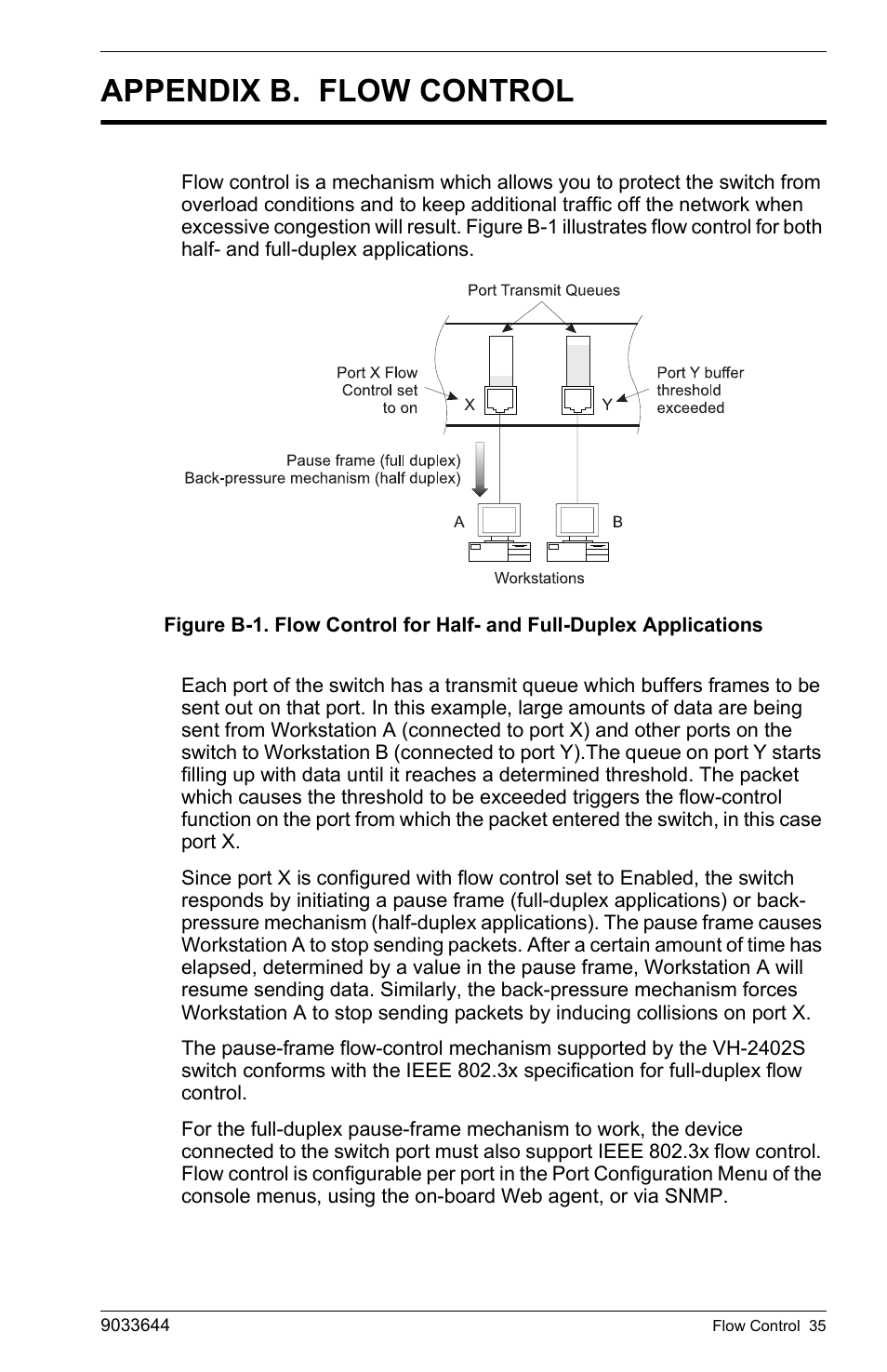 Appendix b. flow control | Enterasys Networks VH-2402S User Manual | Page 49 / 58