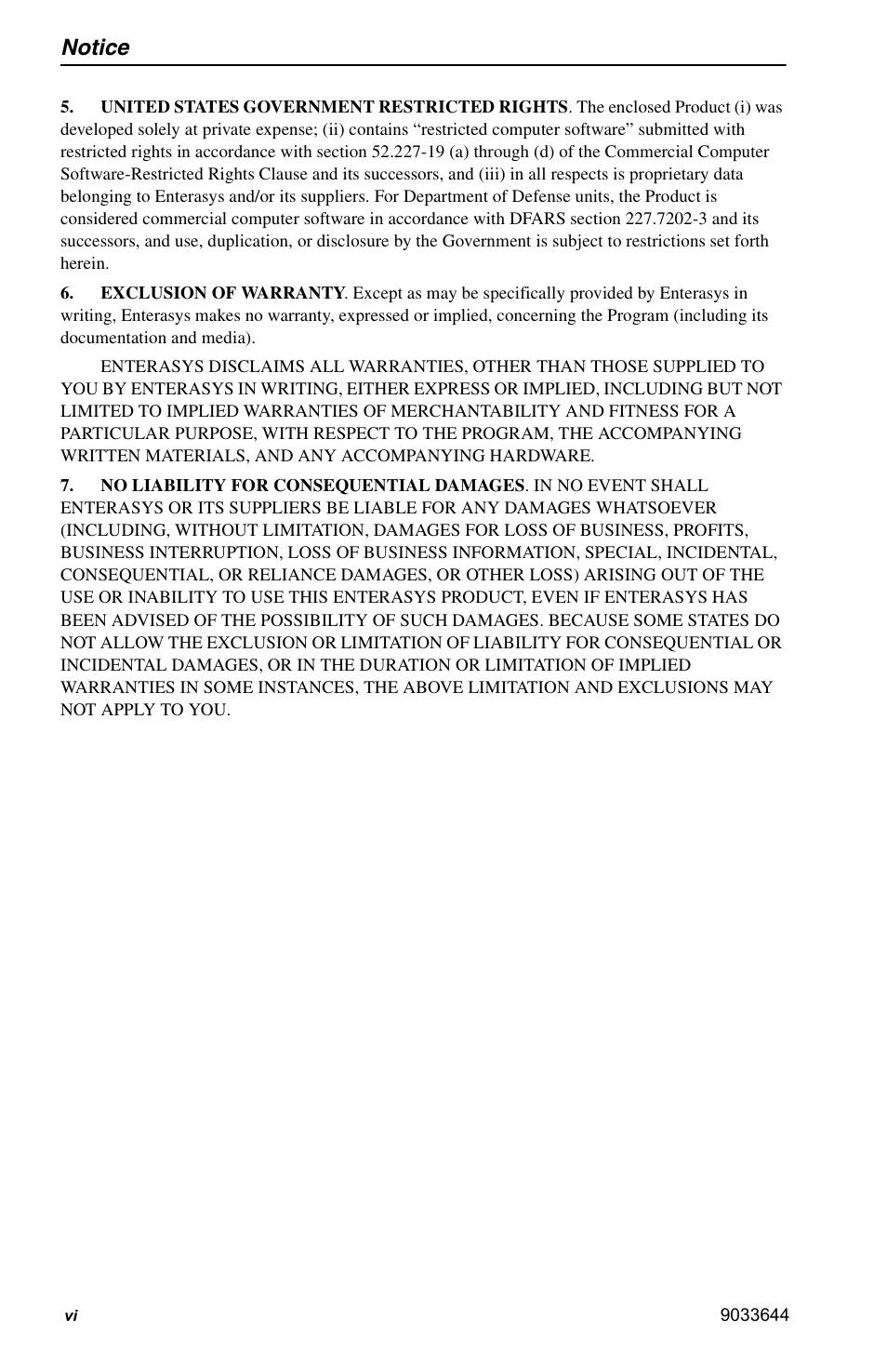 Notice | Enterasys Networks VH-2402S User Manual | Page 8 / 58