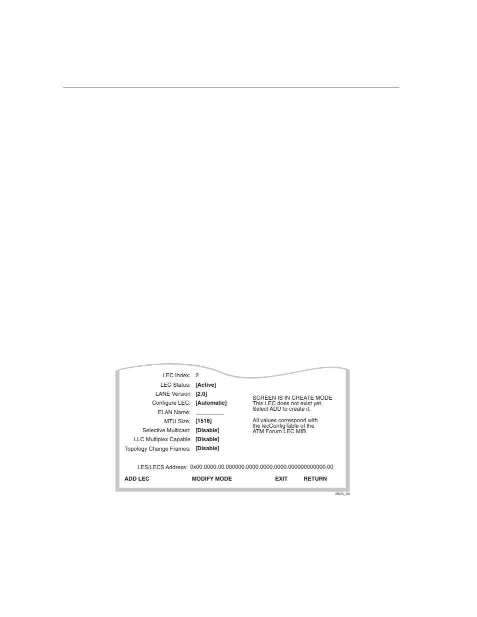 13 lec administration screen, Lec administration screen -40, Lec administration screen | Section 3.13 | Enterasys Networks VHSIM2-A6DP User Manual | Page 74 / 118