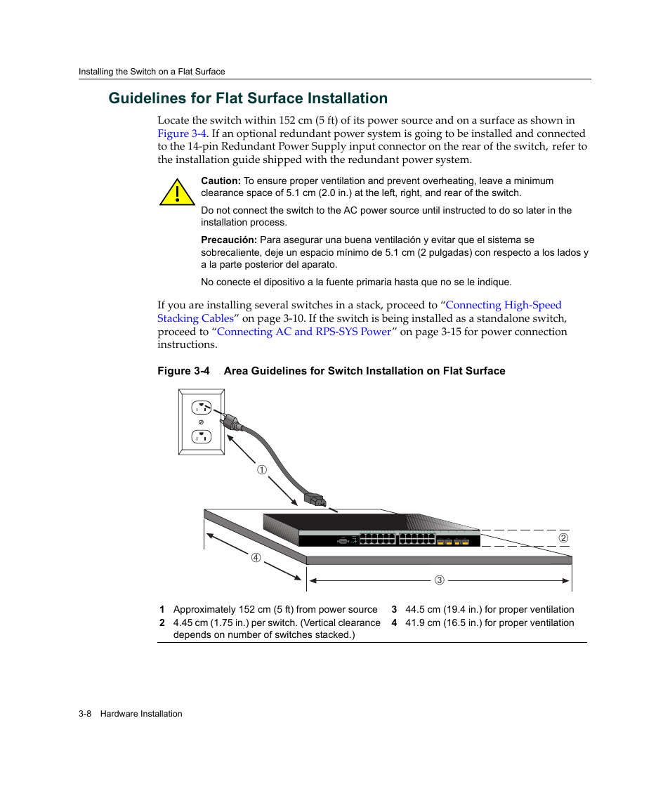 Guidelines for flat surface installation, Guidelines for flat surface installation -8, Аб г в | Enterasys Networks Enterasys SecureStack B2 B2G124-24 User Manual | Page 38 / 80