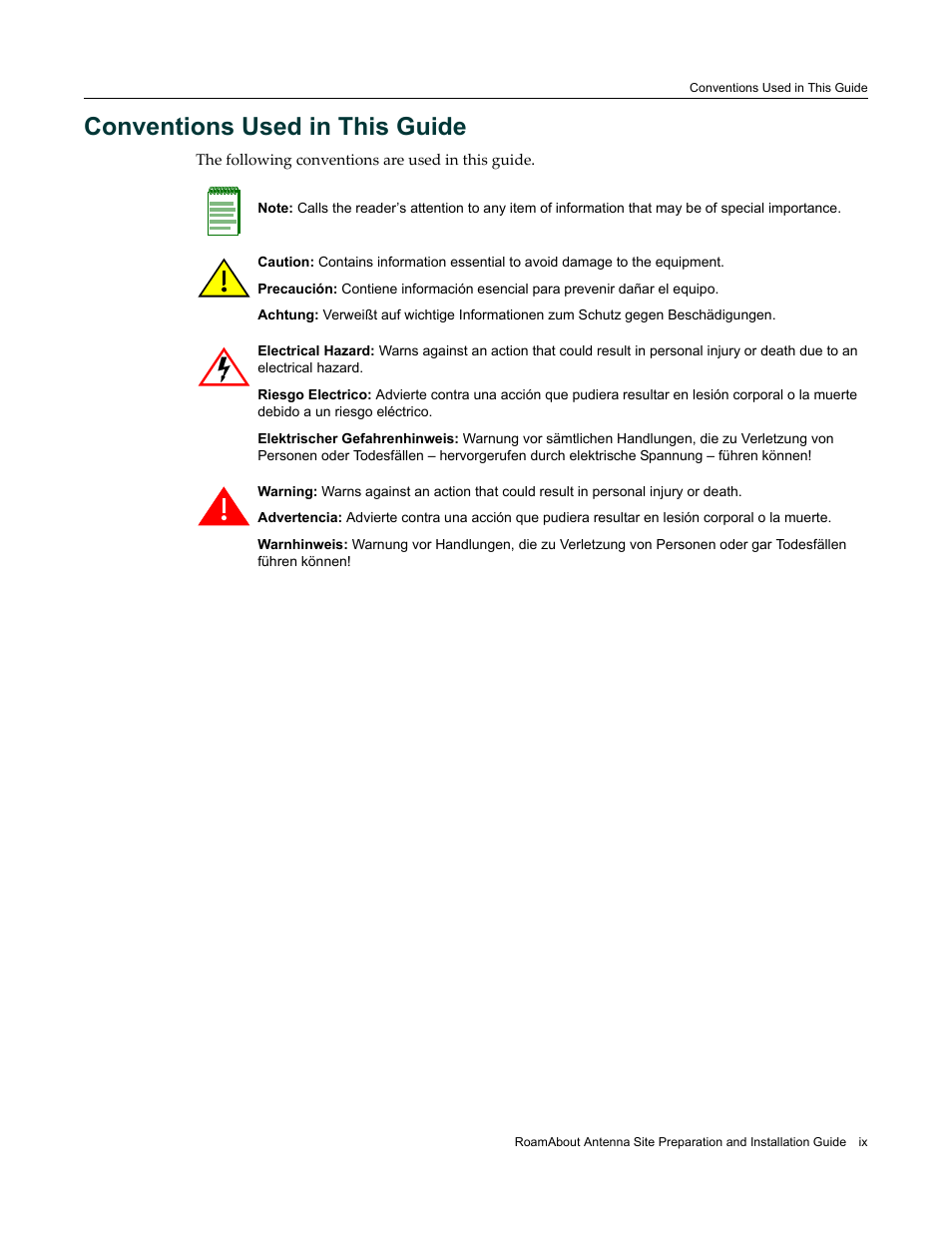 Conventions used in this guide | Enterasys Networks ROAMABOUT RBT-1602 User Manual | Page 11 / 92