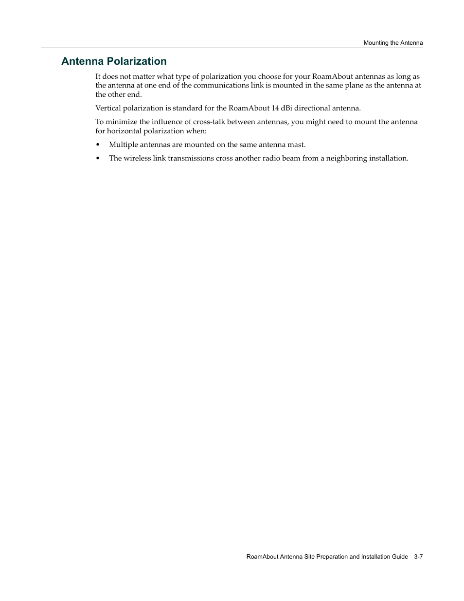 Antenna polarization, Antenna polarization -7 | Enterasys Networks ROAMABOUT RBT-1602 User Manual | Page 39 / 92