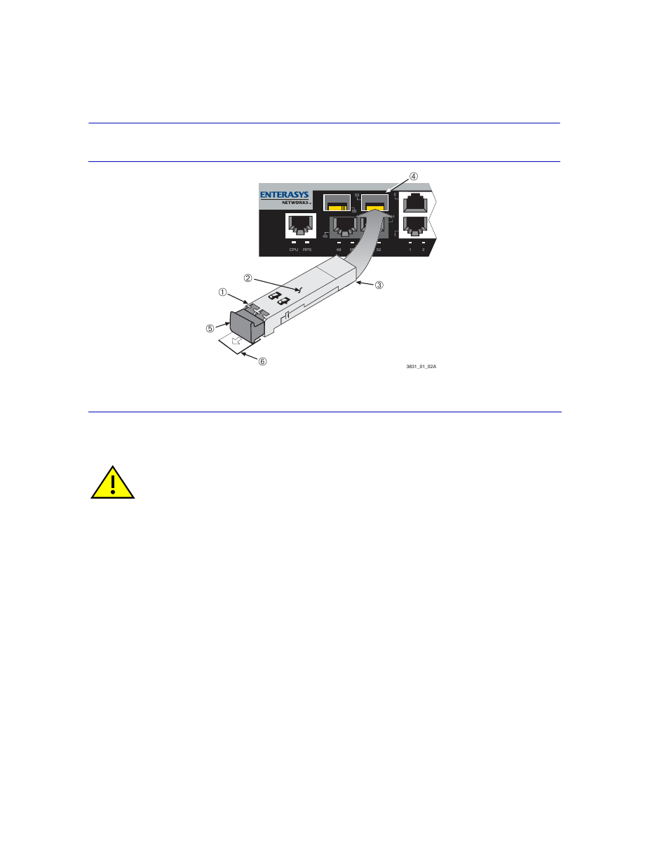 Mini-gbic with lc connector (c1h124-48 shown), Figure 3-2, Removing the mini-gbic | Enterasys Networks C1H124-24 User Manual | Page 32 / 64