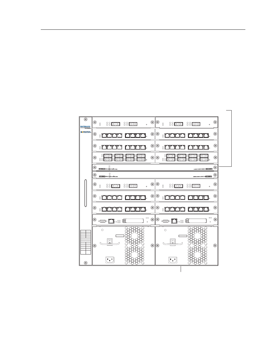 11 hardware overview, Switching fabric module power supply | Enterasys Networks 8000/8600 User Manual | Page 23 / 142