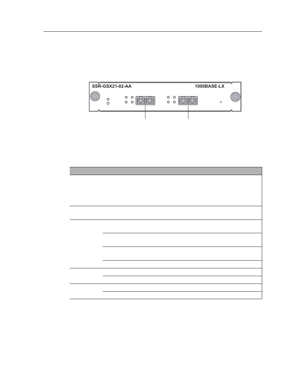 Ssr-gsx21-02-aa and ssr-glx29-02-aa | Enterasys Networks 8000/8600 User Manual | Page 47 / 142