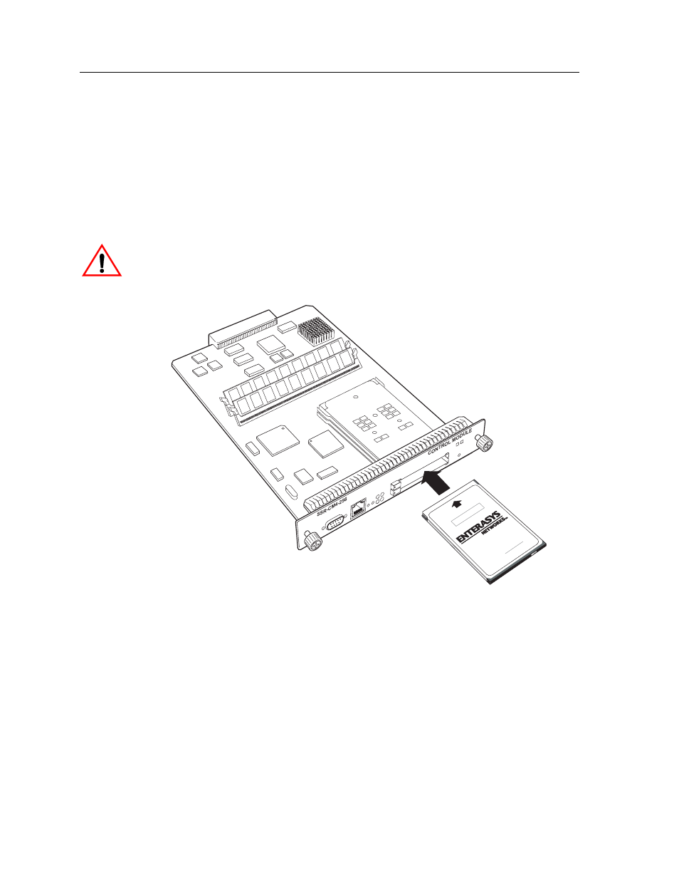 Installing a pcmcia flash card, Cautions | Enterasys Networks 8000/8600 User Manual | Page 96 / 142