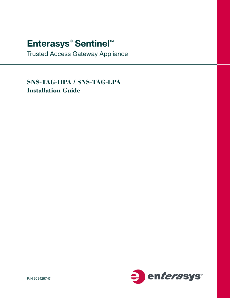 Enterasys Networks SNS-TAG-LPA User Manual | 34 pages
