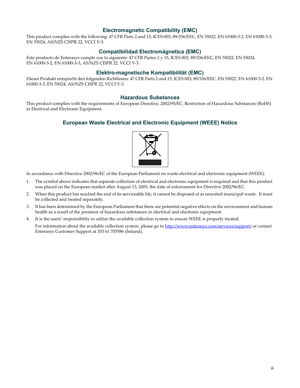 Enterasys Networks SNS-TAG-LPA User Manual | Page 5 / 34