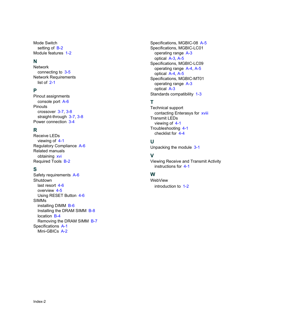 Enterasys Networks 2G4072-52 User Manual | Page 70 / 70