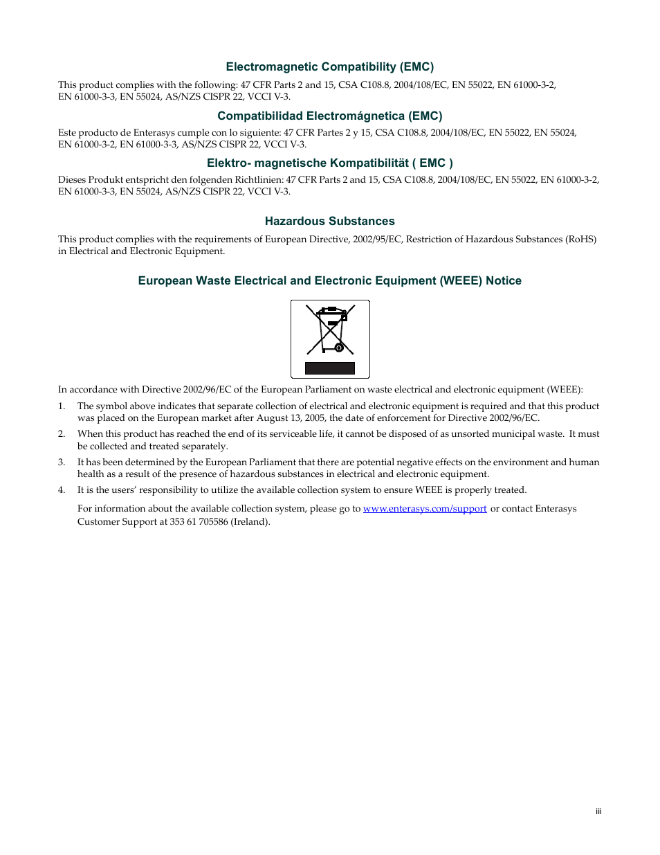 Enterasys Networks Enterasys Diamond Distributed Forwarding Engine 7KR4297-04 User Manual | Page 5 / 64