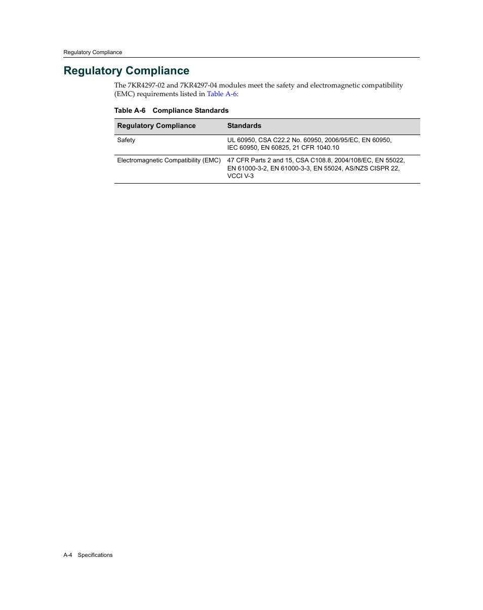 Regulatory compliance | Enterasys Networks Enterasys Diamond Distributed Forwarding Engine 7KR4297-04 User Manual | Page 54 / 64