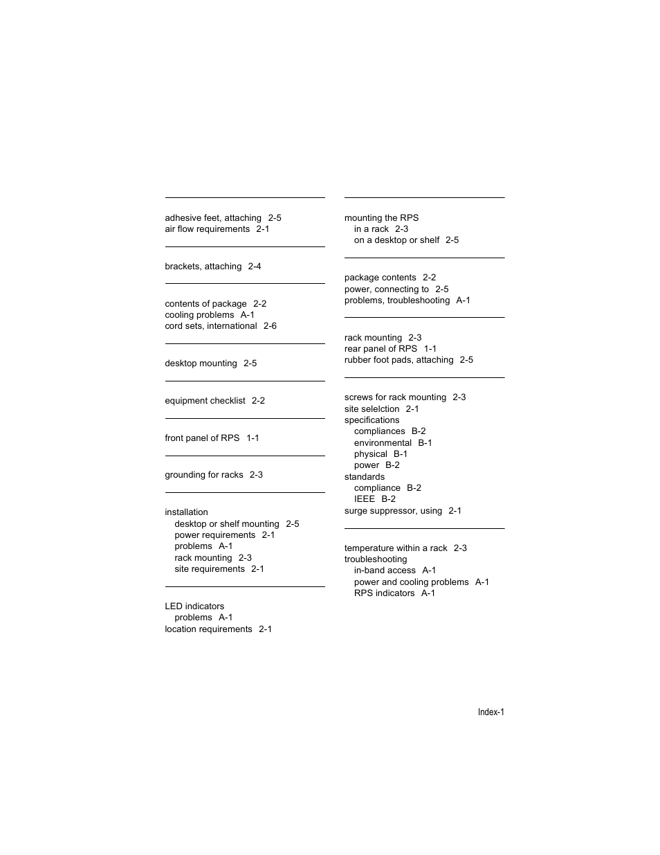 Index | Enterasys Networks VSER-RPU-SYS User Manual | Page 25 / 28