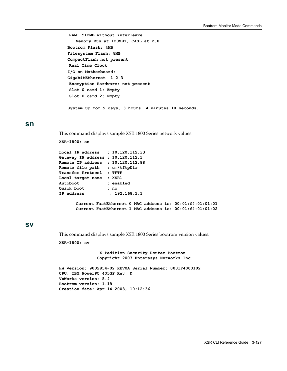 Enterasys Networks X-Pedition XSR CLI User Manual | Page 133 / 684