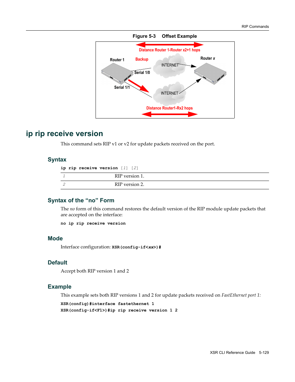 Ip rip receive version | Enterasys Networks X-Pedition XSR CLI User Manual | Page 205 / 684