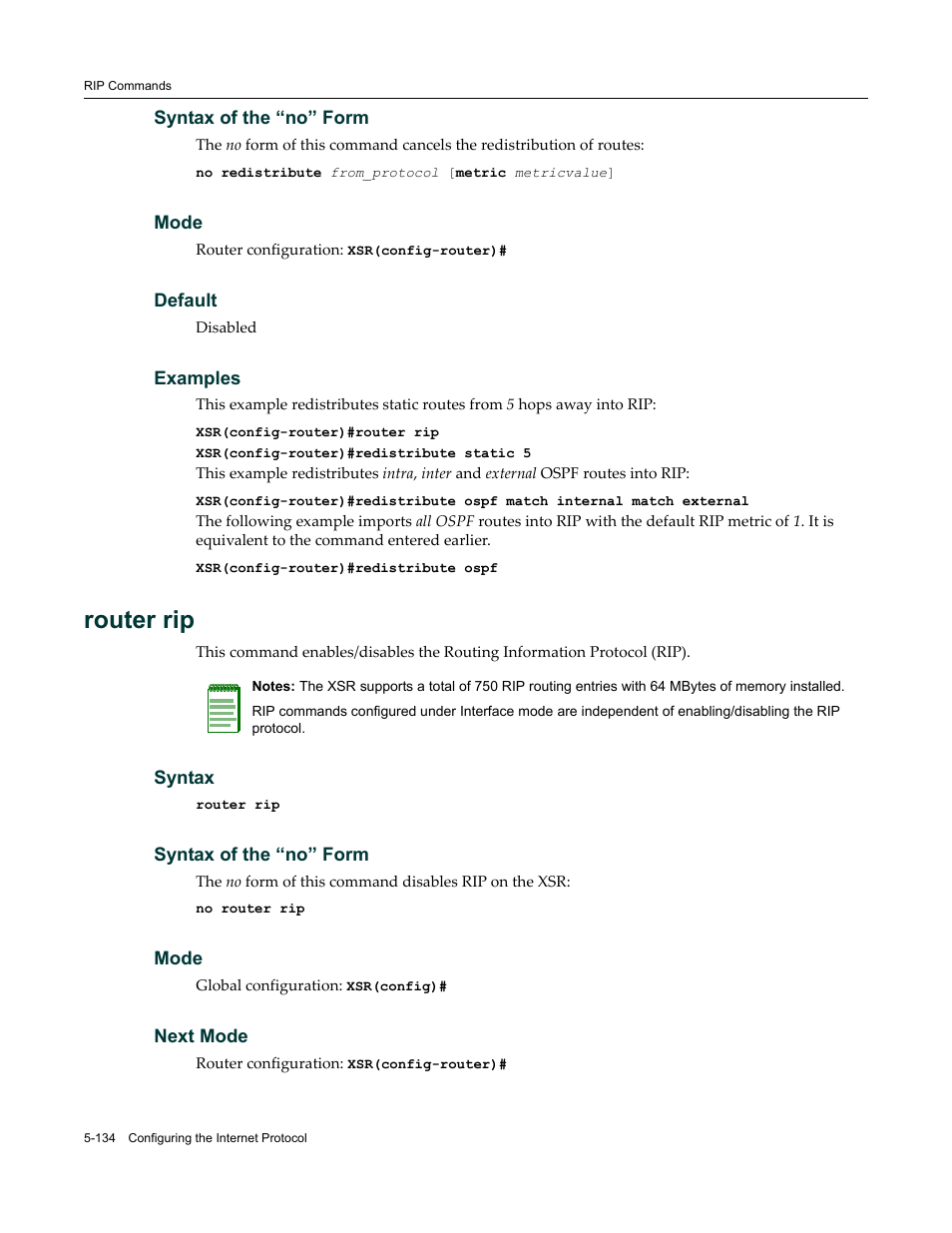 Router rip | Enterasys Networks X-Pedition XSR CLI User Manual | Page 210 / 684