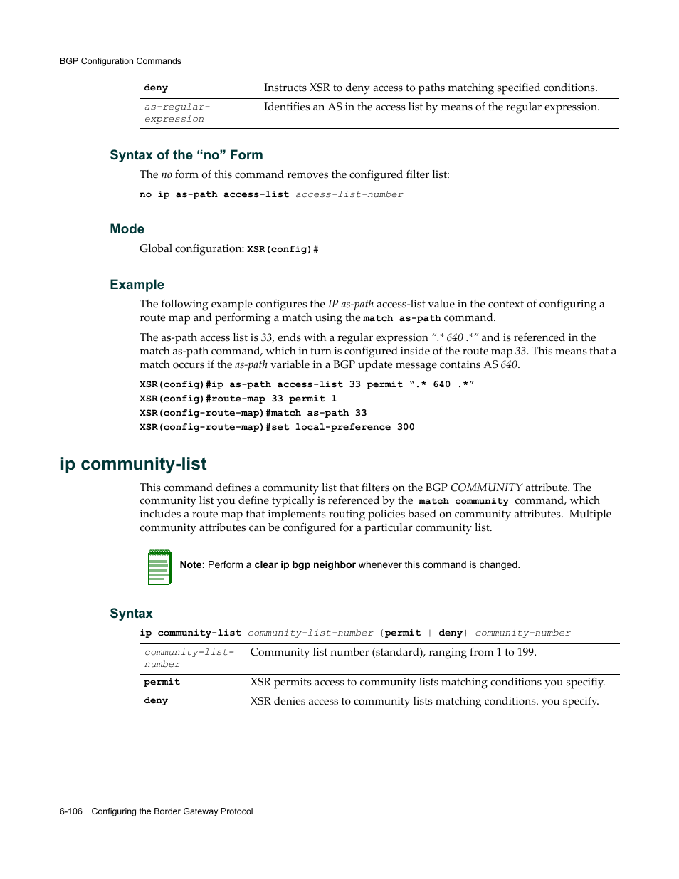 Ip community-list | Enterasys Networks X-Pedition XSR CLI User Manual | Page 302 / 684