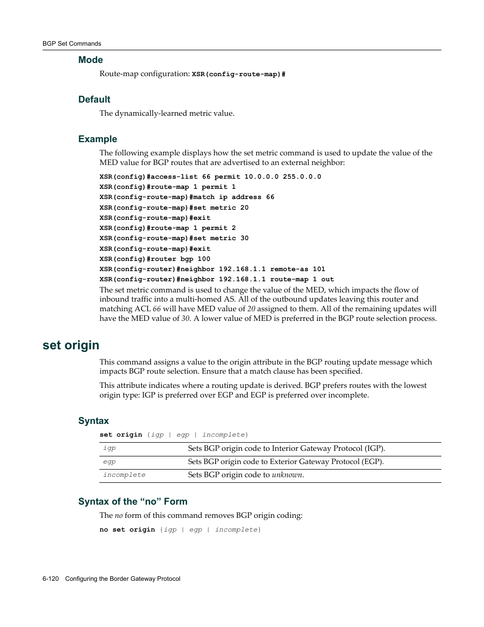 Set origin | Enterasys Networks X-Pedition XSR CLI User Manual | Page 316 / 684