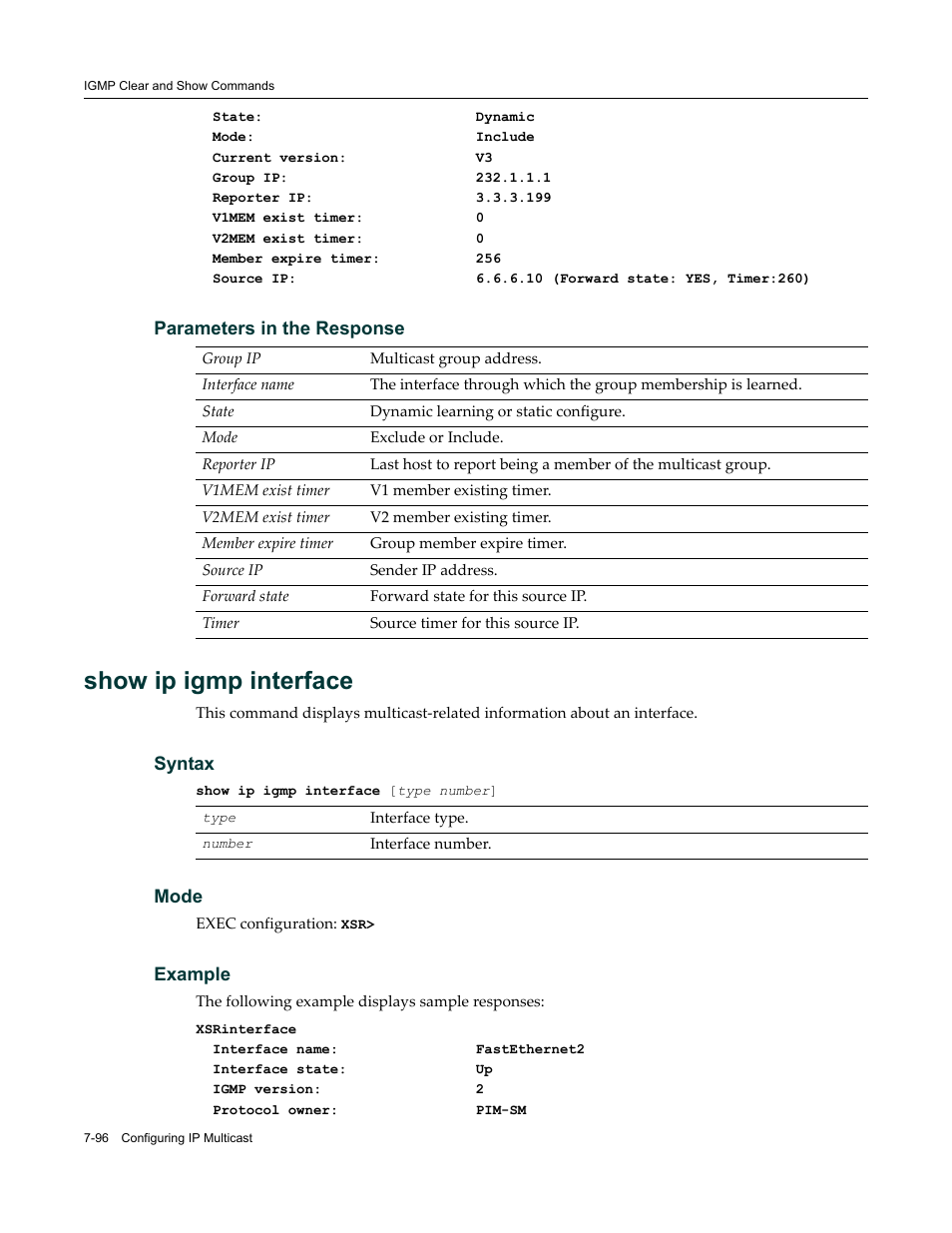 Show ip igmp interface | Enterasys Networks X-Pedition XSR CLI User Manual | Page 344 / 684