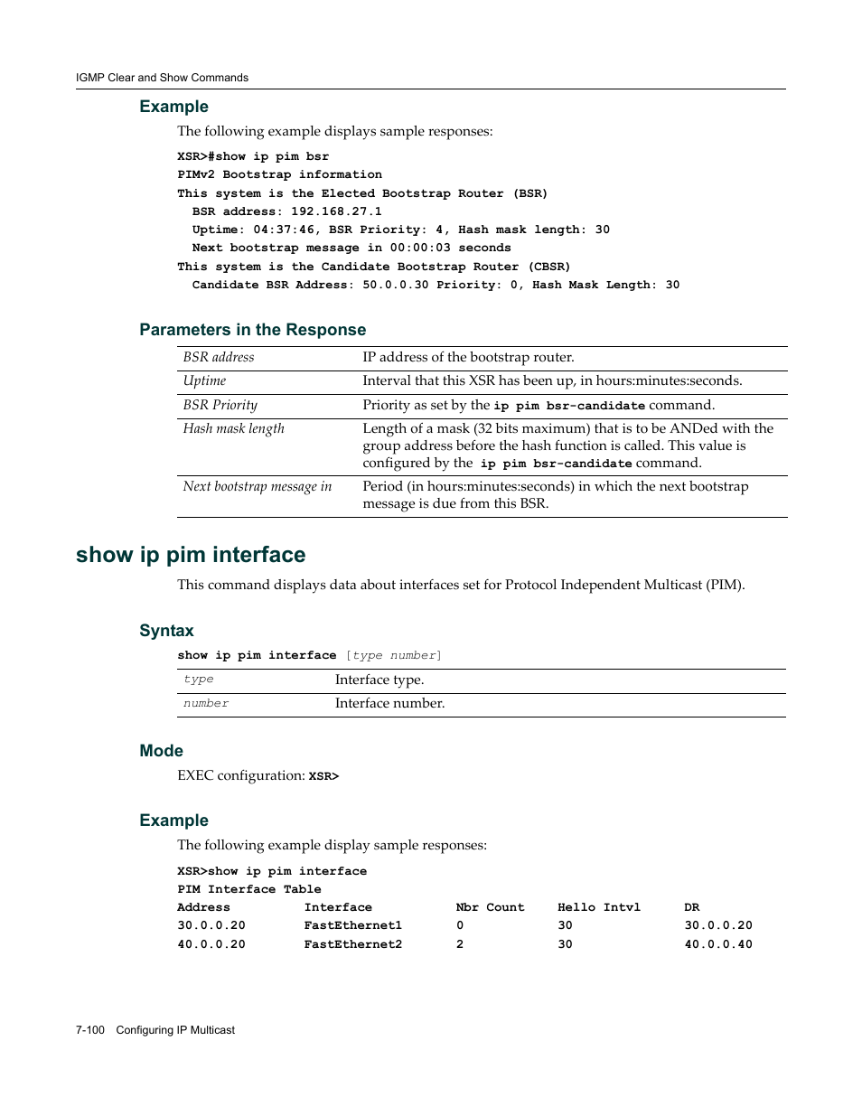 Show ip pim interface | Enterasys Networks X-Pedition XSR CLI User Manual | Page 348 / 684