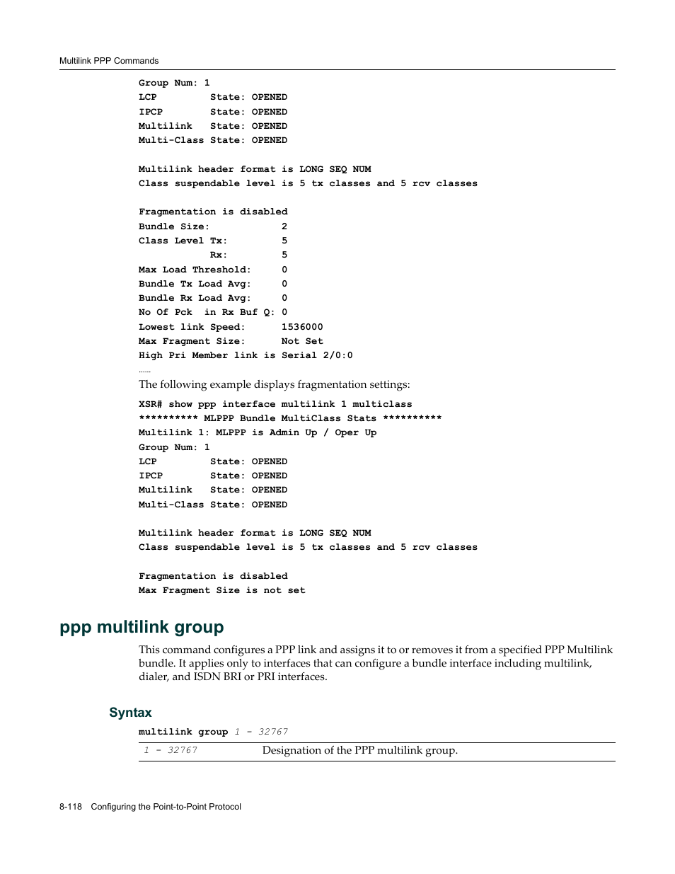 Ppp multilink group | Enterasys Networks X-Pedition XSR CLI User Manual | Page 388 / 684