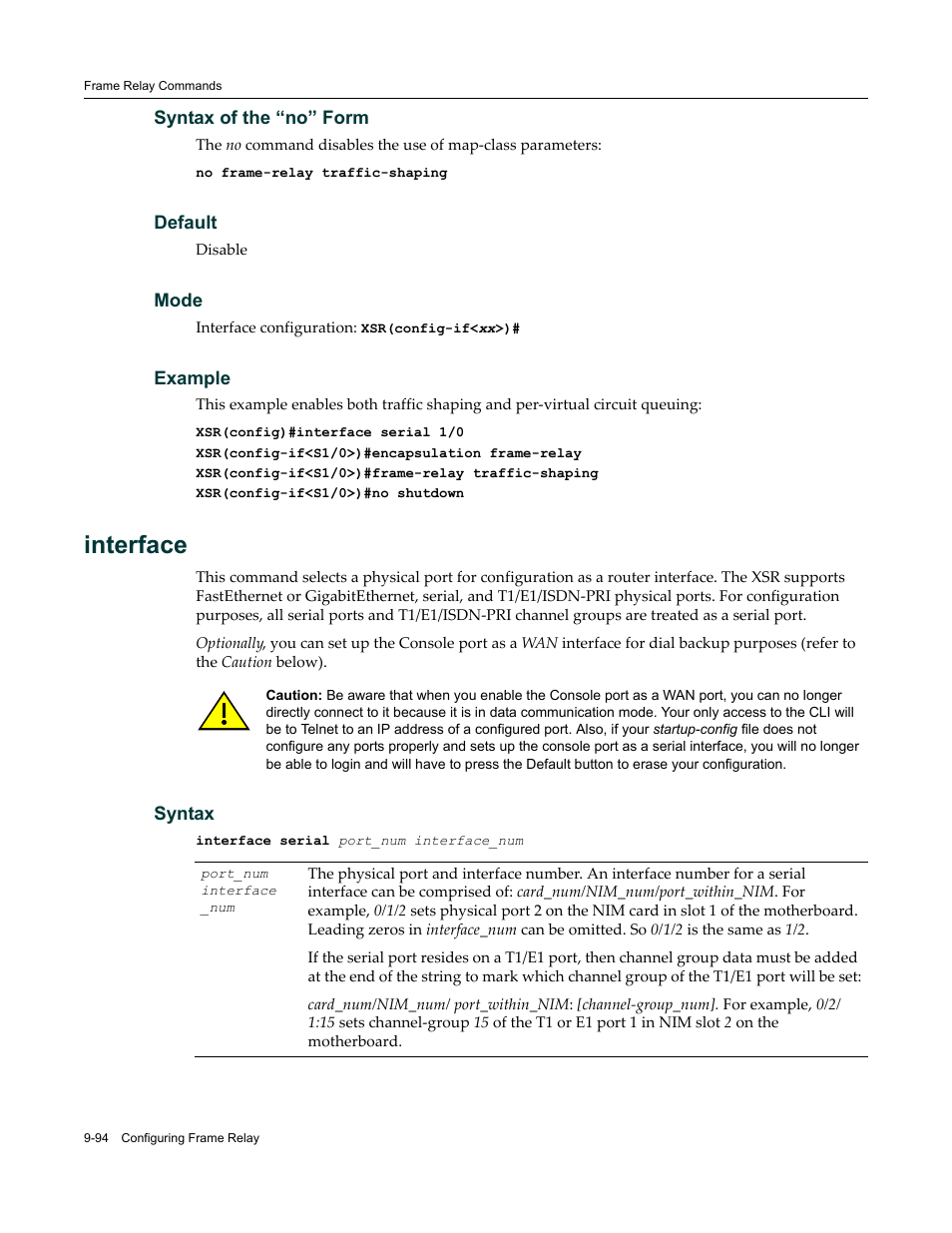 Interface | Enterasys Networks X-Pedition XSR CLI User Manual | Page 418 / 684