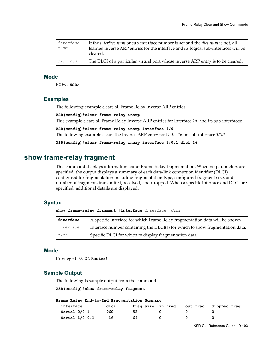 Show frame-relay fragment | Enterasys Networks X-Pedition XSR CLI User Manual | Page 427 / 684