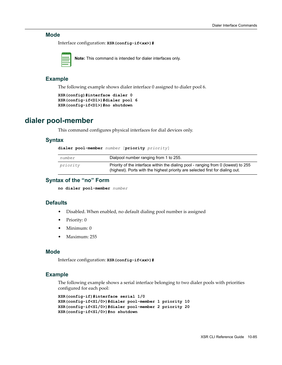 Dialer pool-member | Enterasys Networks X-Pedition XSR CLI User Manual | Page 439 / 684