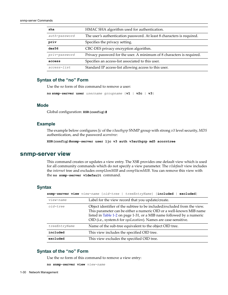 Snmp-server view | Enterasys Networks X-Pedition XSR CLI User Manual | Page 44 / 684