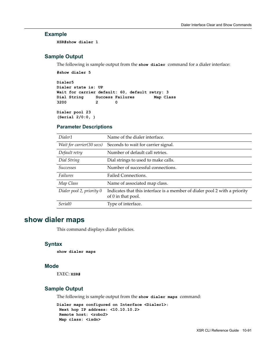 Show dialer maps | Enterasys Networks X-Pedition XSR CLI User Manual | Page 445 / 684